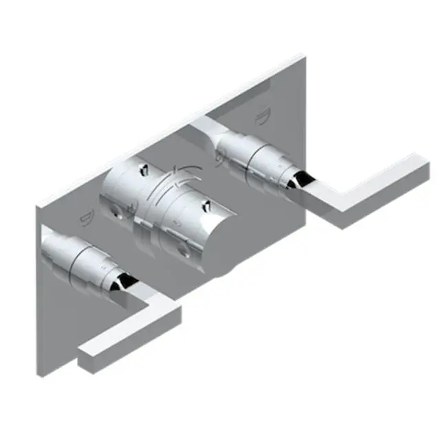 Trim For Thg Thermostat With 2 Valves Ref. 5 401ahm/us Rough Part Supplied With Fixing Box, Item To Be Installed Horizontal