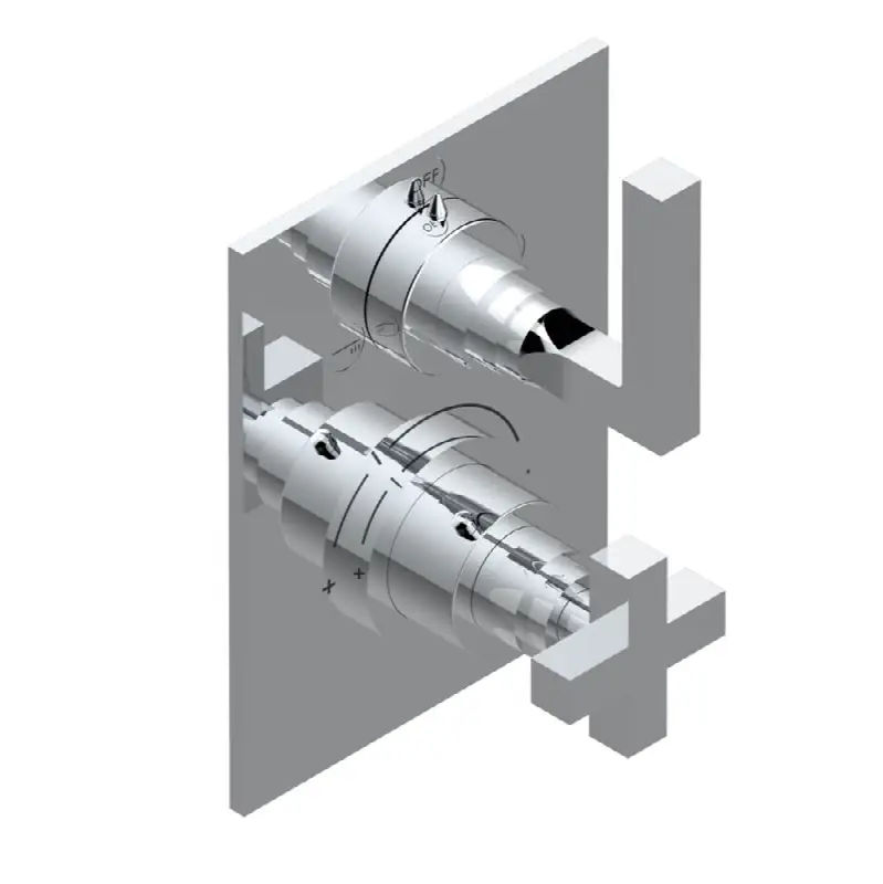 Trim for thg thermostat with 2-way diverter, rough part supplied with fixing box ref. 5 500AE/US
