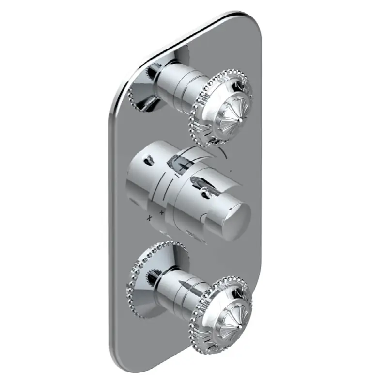 Trim for THG thermostatic valve 2 volume controls, rough part supplied with fixing box ref. 5 400AE/US