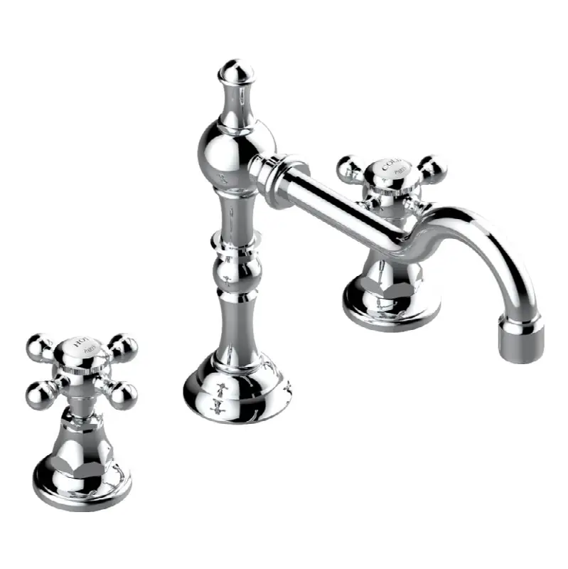 Widespread lavatory set with drain