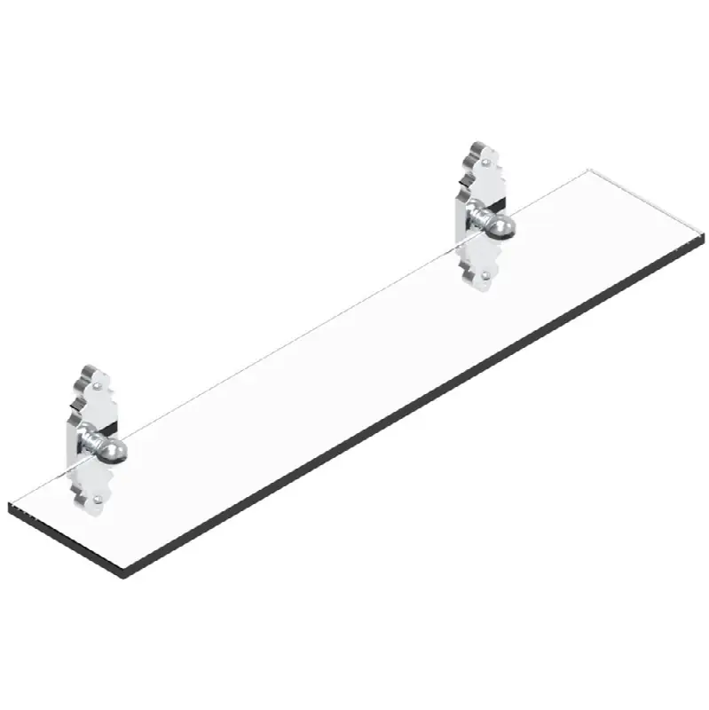 Glass shelf with brackets