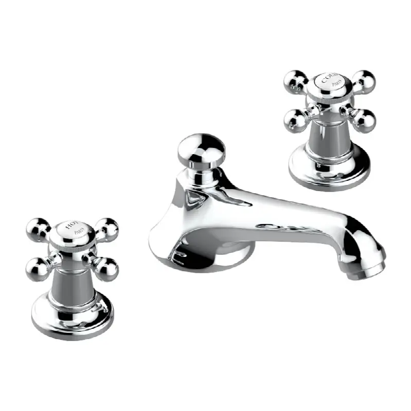Widespread lavatory set with drain