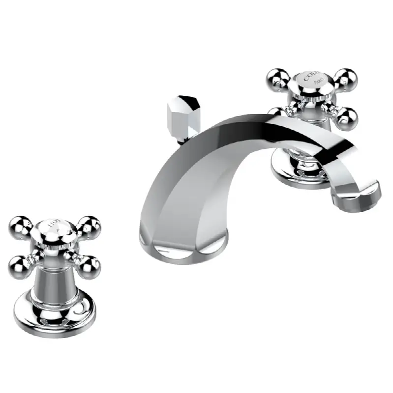 Widespread lavatory set, high spout, with drain