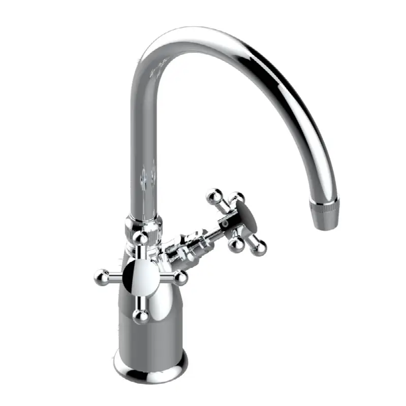 Single hole bar faucet, with arc spout, less drain