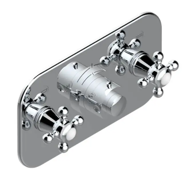 Trim For Thg Thermostat With 2 Valves Ref. 5 401ahm/us Rough Part Supplied With Fixing Box, Item To Be Installed Horizontal