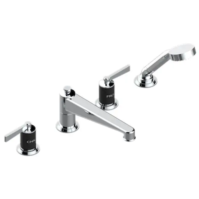 Roman Tub Set With Diverter Spout And Handshower, 3/4" Valves