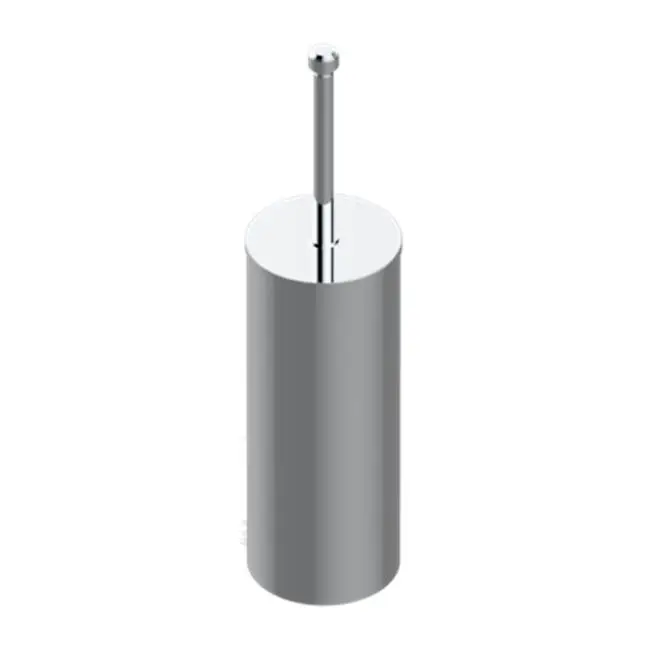 Metal Toilet Brush Holder With Brush With Cover Floor Mounted