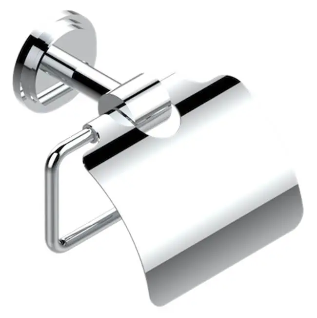 Toilet Paper Holder, Single Mount With Cover