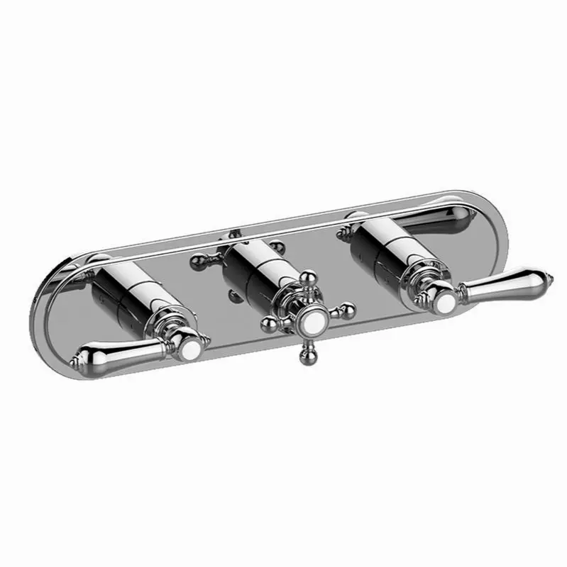 Adley Traditional M-Series Valve Trim with Three Handles (Horizontal Orientation)