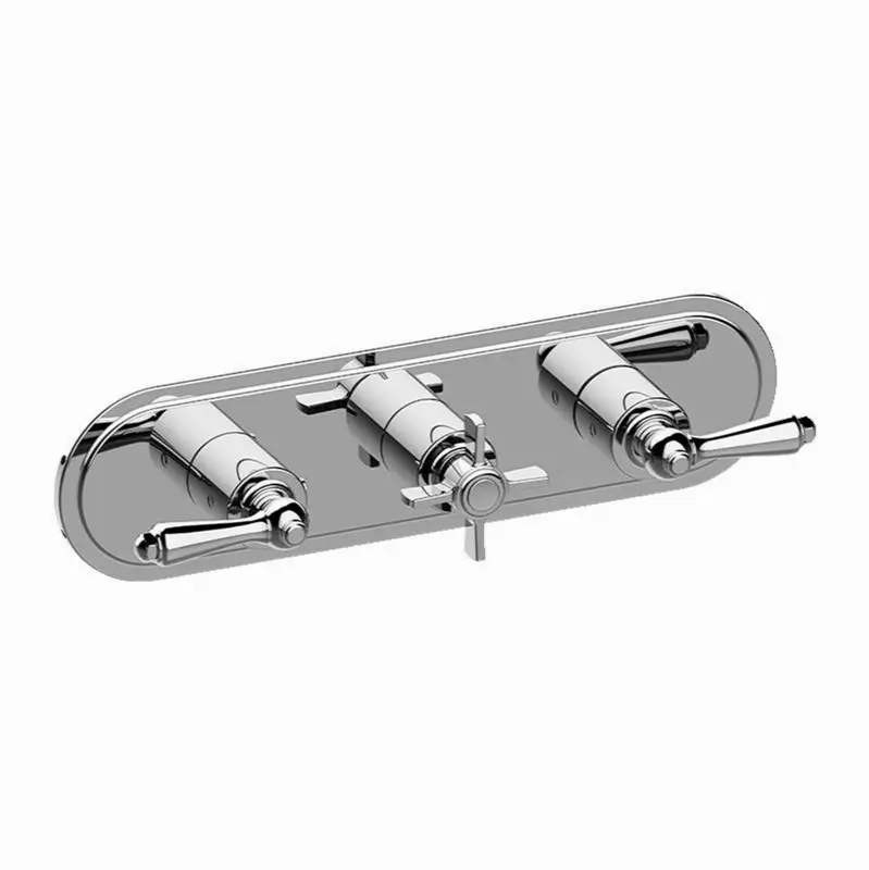 Camden Traditional M-Series Valve Trim with Three Handles (Horizontal Orientation)