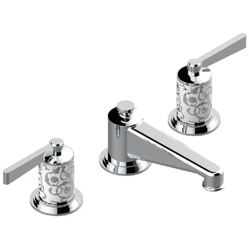 Widespread lavatory set with drain