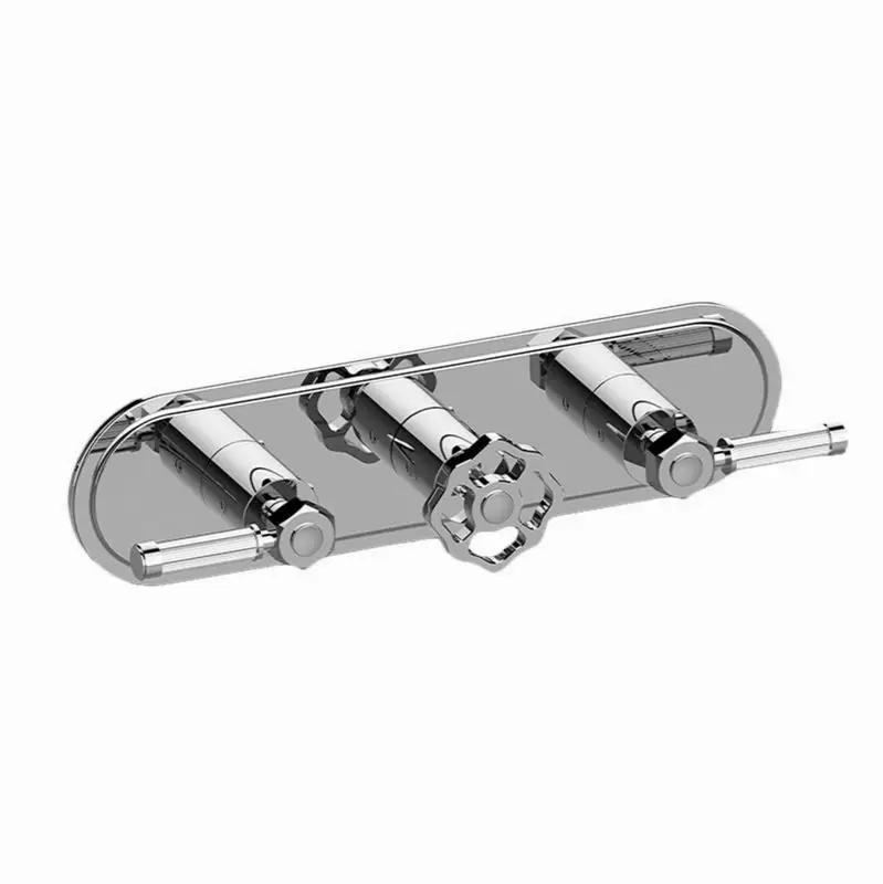 Vintage Traditional M-Series Valve Trim with Three Handles (Horizontal Orientation)