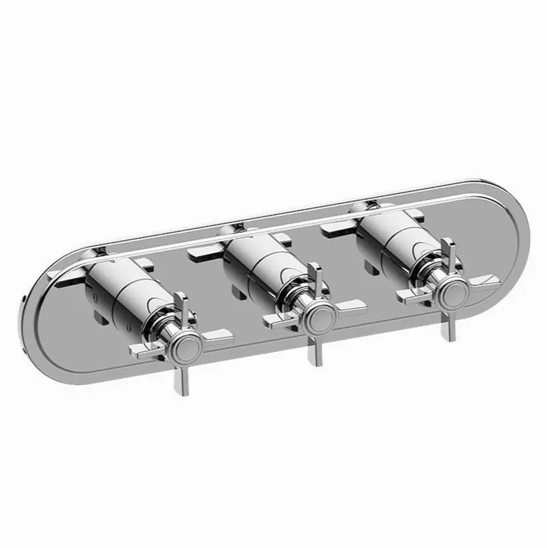 Camden Traditional M-Series Valve Trim with Three Handles (Horizontal Orientation)