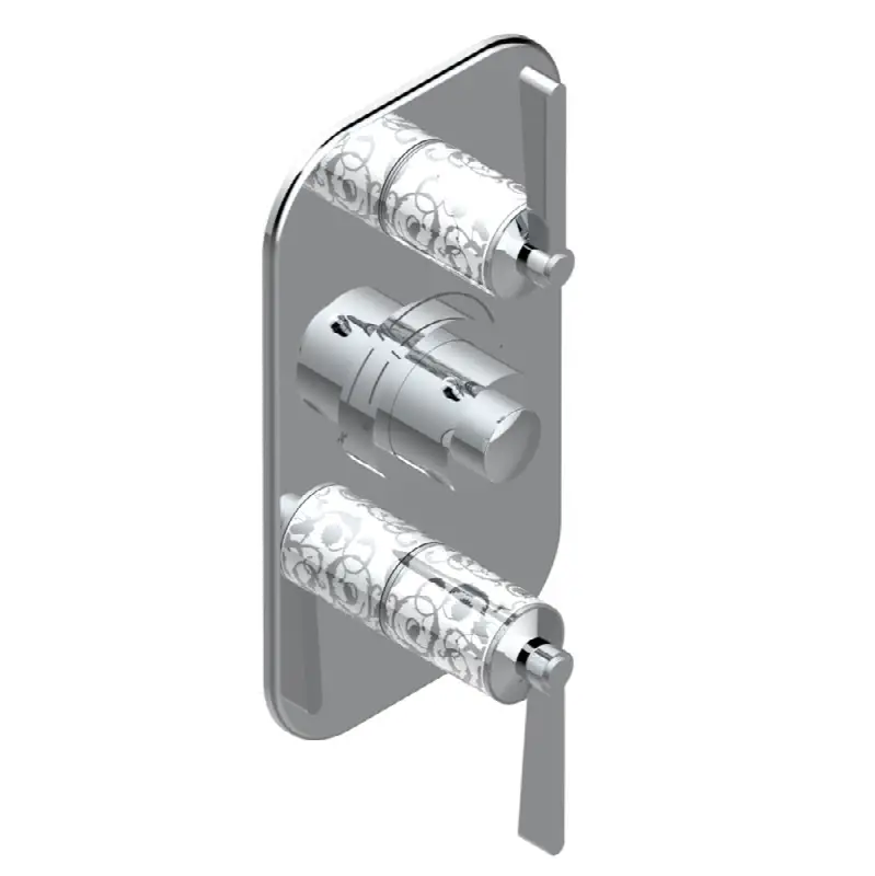Trim for THG thermostatic valve 2 volume controls, rough part supplied with fixing box ref. 5 400AE/US