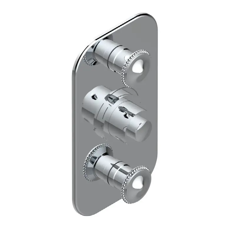 Trim for THG thermostatic valve 2 volume controls, rough part supplied with fixing box ref. 5 400AE/US