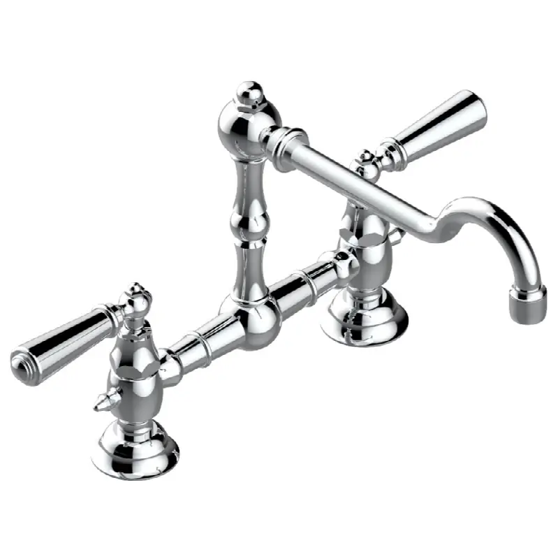 Exposed lavatory or kitchen faucet 8" ctc, 2-hole, less drain