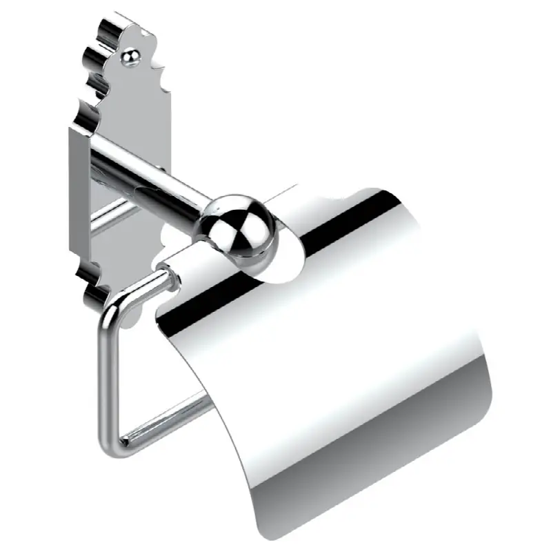 Toilet paper holder, single mount with cover