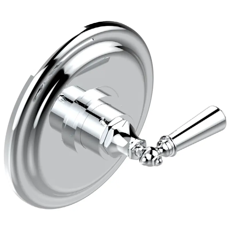 Trim for THG thermostatic valve, rough part supplied with fixing box ref. 5 200AE/US - Round plate model