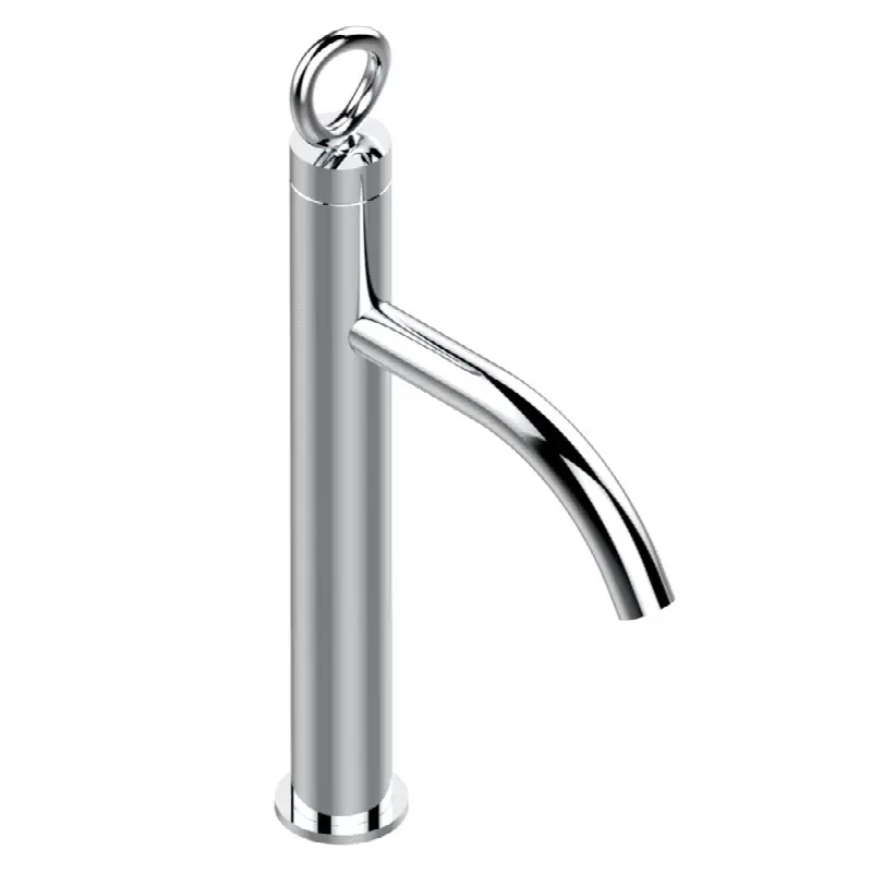 Single lever lavatory mixer without drain - Tall version