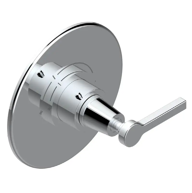 Trim for THG thermostatic valve, rough part supplied with fixing box ref. 5 200AE/US - Round plate model