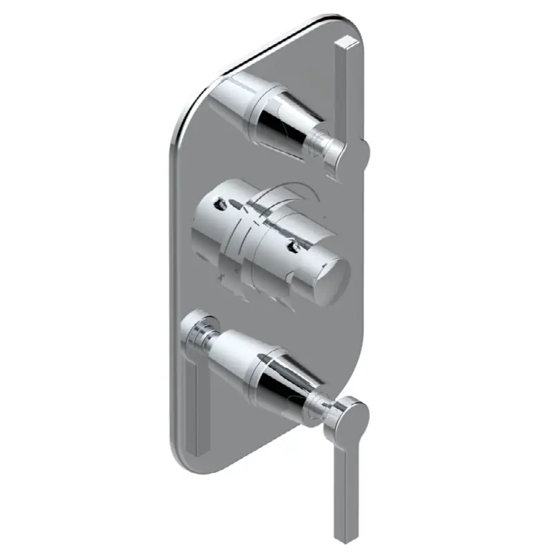 Trim for THG thermostatic valve 2 volume controls, rough part supplied with fixing box ref. 5 400AE/US