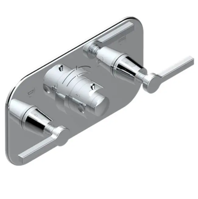 Trim For Thg Thermostat With 2 Valves Ref. 5 401ahm/us Rough Part Supplied With Fixing Box, Item To Be Installed Horizontal