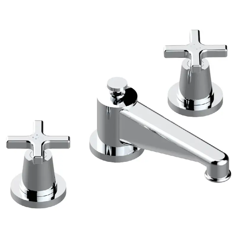 Widespread lavatory set with drain