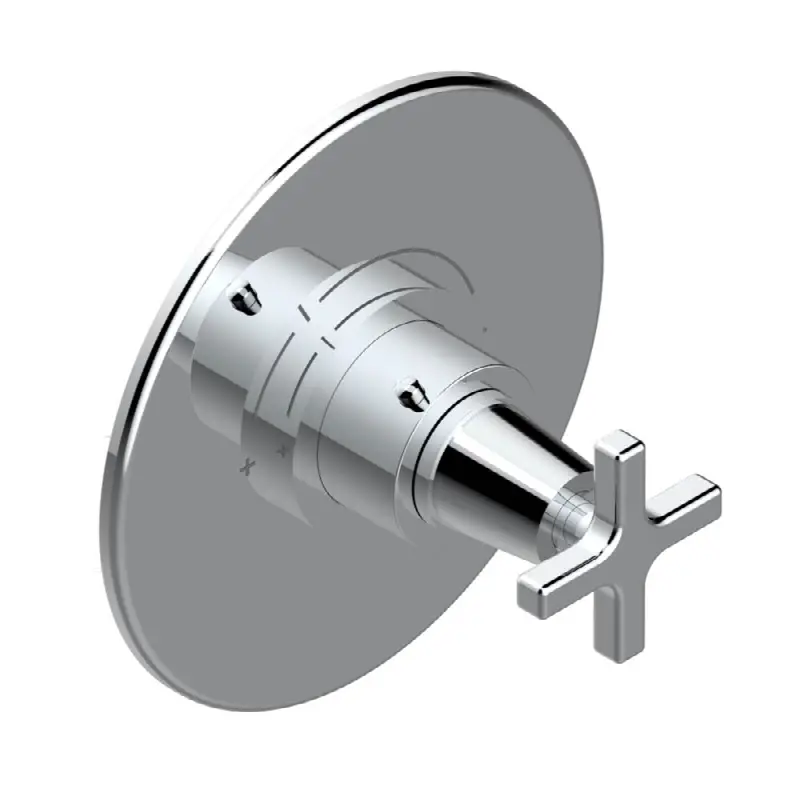 Trim for THG thermostatic valve, rough part supplied with fixing box ref. 5 200AE/US - Round plate model