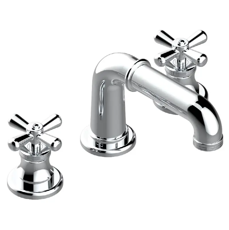 Widespread lavatory set with drain