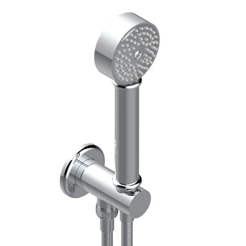 Wall mounted handshower with integrated fixed hook