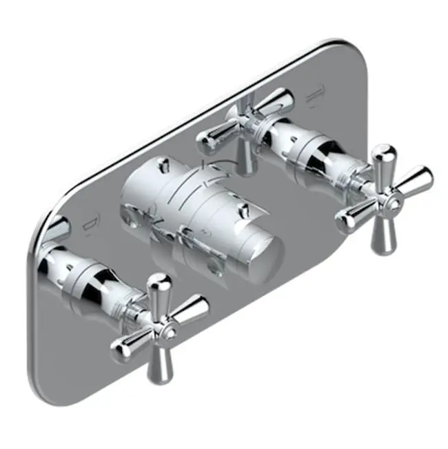 Trim For Thg Thermostat With 2 Valves Ref. 5 401ahm/us Rough Part Supplied With Fixing Box, Item To Be Installed Horizontal