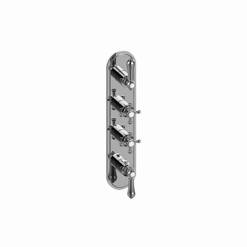 Adley Traditional M-Series Valve Trim with Four Handles (Horizontal Orientation)