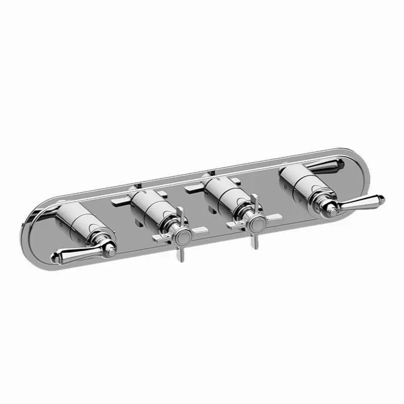 Camden Traditional M-Series Valve Trim with Four Handles (Horizontal Orientation)