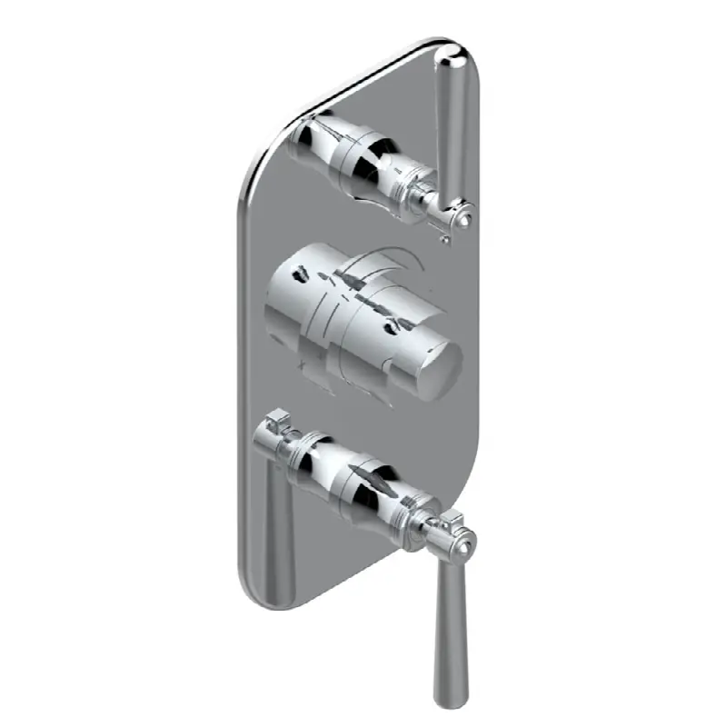 Trim for THG thermostatic valve 2 volume controls, rough part supplied with fixing box ref. 5 400AE/US