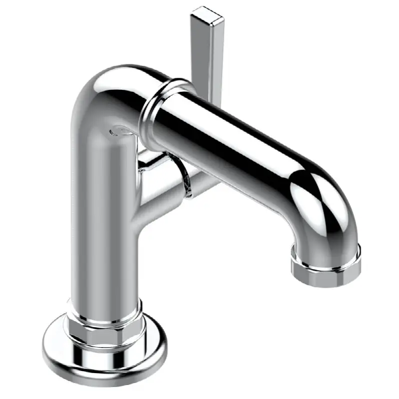 Single lever faucet with drain