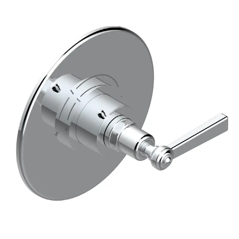 Trim for THG thermostatic valve, rough part supplied with fixing box ref. 5 200AE/US - Round plate model