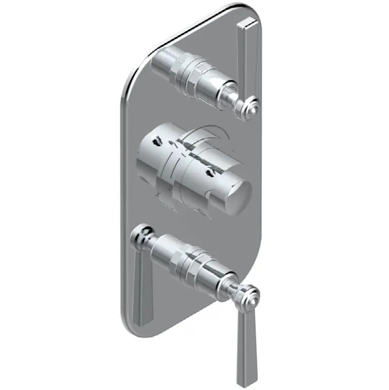 Trim for THG thermostatic valve 2 volume controls, rough part supplied with fixing box ref. 5 400AE/US