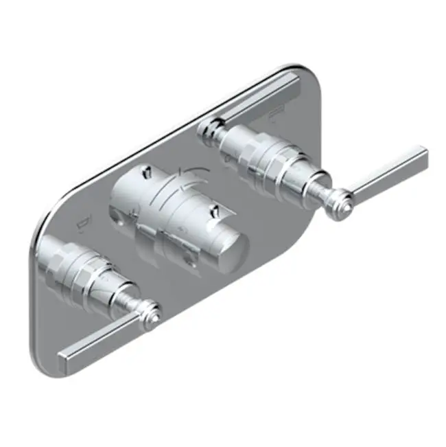 Trim For Thg Thermostat With 2 Valves Ref. 5 401ahm/us Rough Part Supplied With Fixing Box, Item To Be Installed Horizontal