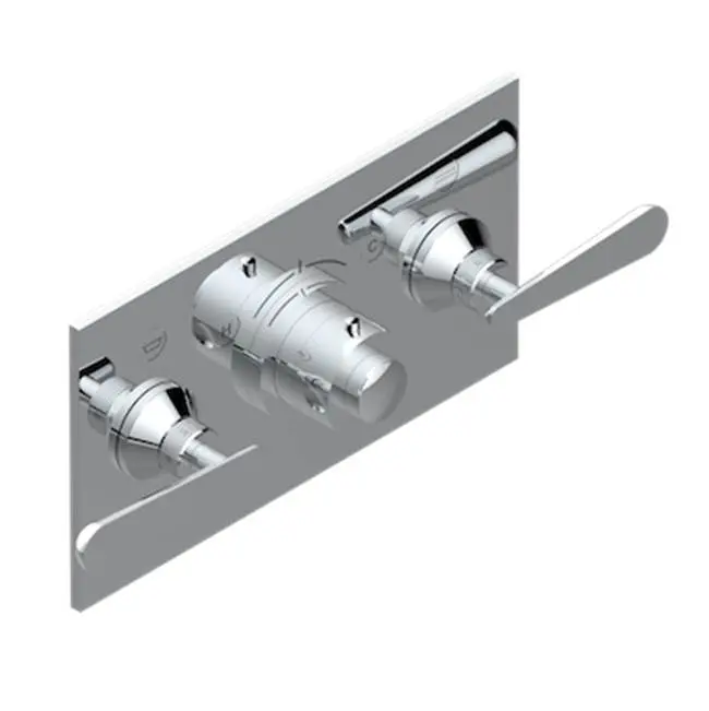 Trim For Thg Thermostat With 2 Valves Ref. 5 401ahm/us Rough Part Supplied With Fixing Box, Item To Be Installed Horizontal