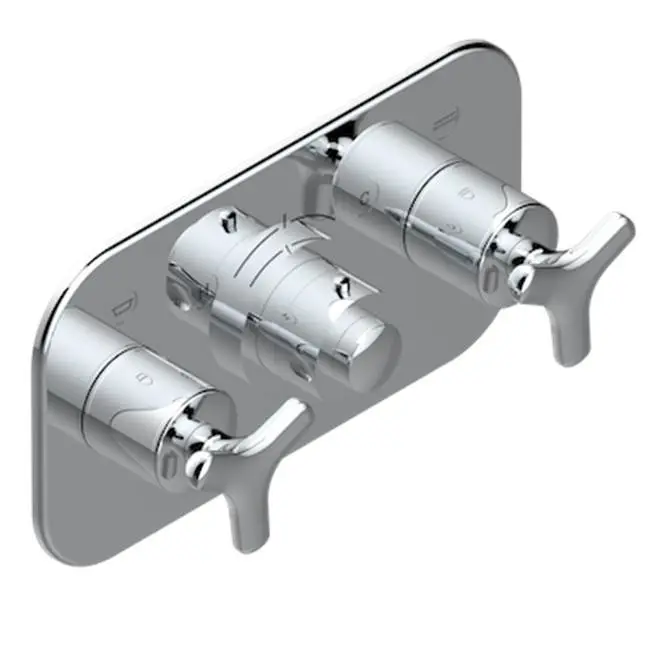 Trim For Thg Thermostat With 2 Valves Ref. 5 401ahm/us Rough Part Supplied With Fixing Box, Item To Be Installed Horizontal