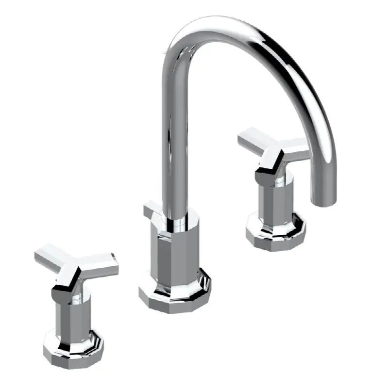 Widespread lavatory set with drain