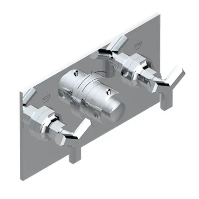 Trim For Thg Thermostat With 2 Valves Ref. 5 401ahm/us Rough Part Supplied With Fixing Box, Item To Be Installed Horizontal