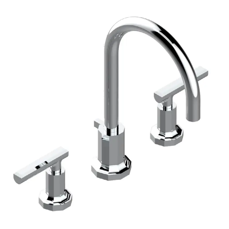 Widespread lavatory set with drain