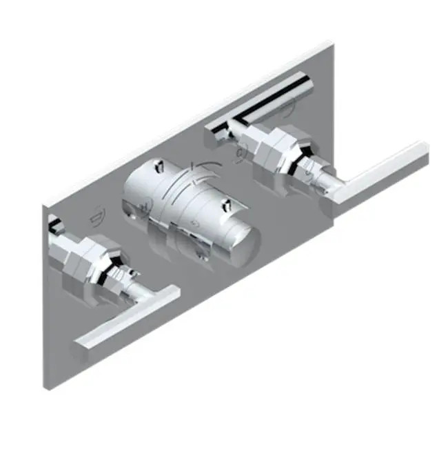Trim For Thg Thermostat With 2 Valves Ref. 5 401ahm/us Rough Part Supplied With Fixing Box, Item To Be Installed Horizontal