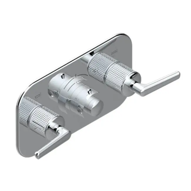 Trim For Thg Thermostat With 2 Valves Ref. 5 401ahm/us Rough Part Supplied With Fixing Box, Item To Be Installed Horizontal