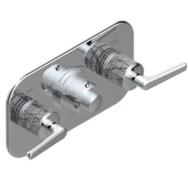 Trim For Thg Thermostat With 2 Valves Ref. 5 401ahm/us Rough Part Supplied With Fixing Box, Item To Be Installed Horizontal