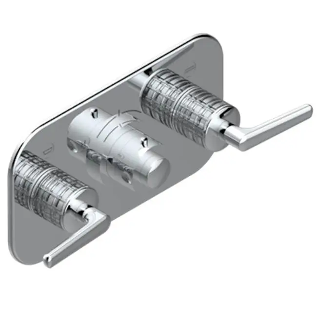 Trim For Thg Thermostat With 2 Valves Ref. 5 401ahm/us Rough Part Supplied With Fixing Box, Item To Be Installed Horizontal