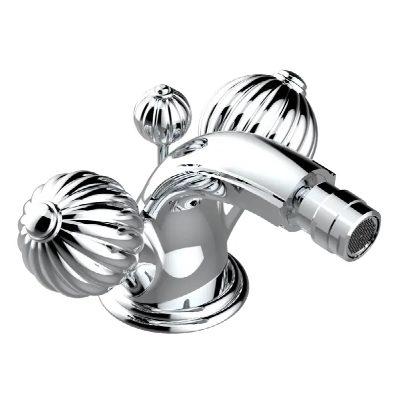 Single hole bidet faucet with drain