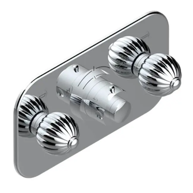 Trim For Thg Thermostat With 2 Valves Ref. 5 401ahm/us Rough Part Supplied With Fixing Box, Item To Be Installed Horizontal