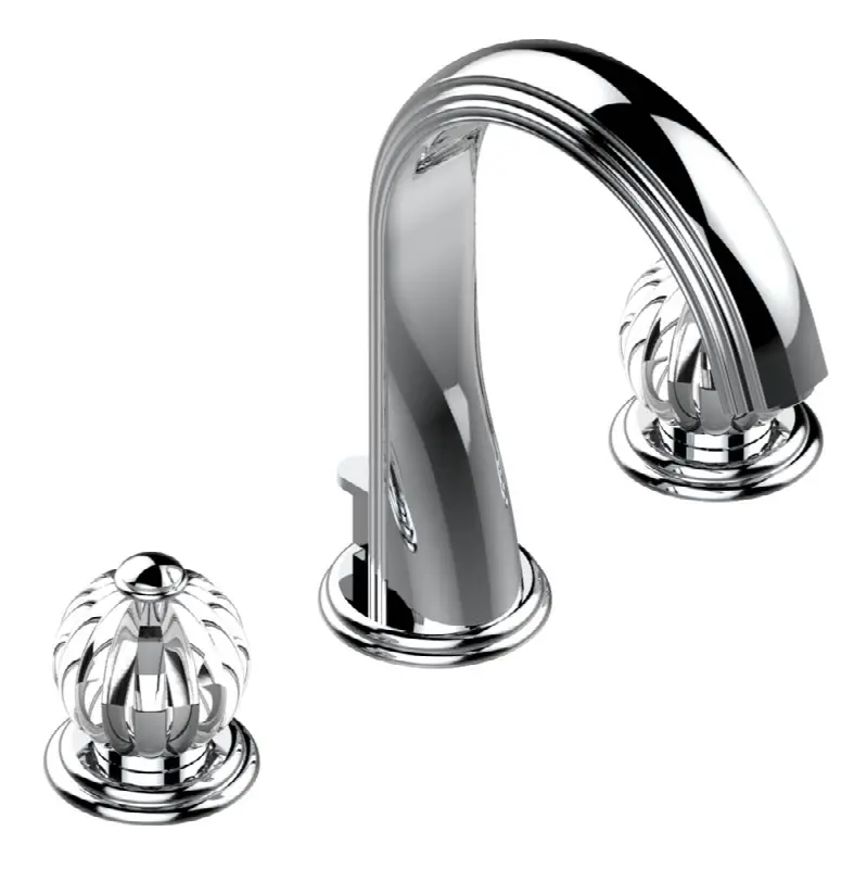Widespread lavatory set with drain